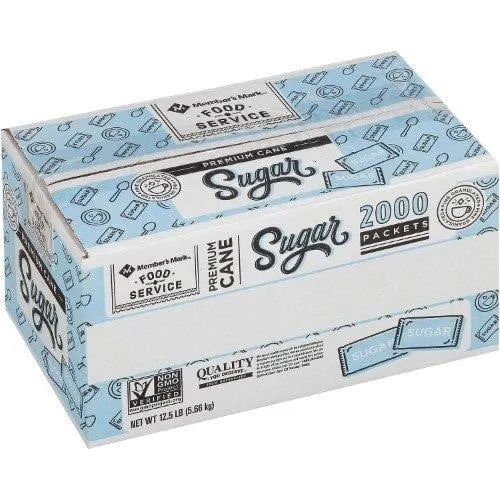 Premium Cane Sugar Packets 3g 2000ct