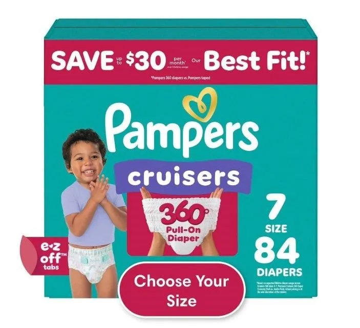 Pampers Cruisers 360 Diapers Size 7 84ct