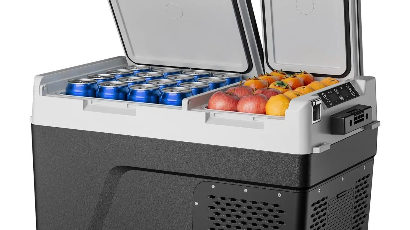 Feelfunn 12V Dual Zone Car Refrigerator 40QT