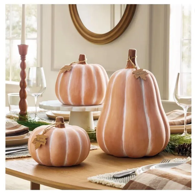 Terra Cotta Pumpkins 3pk