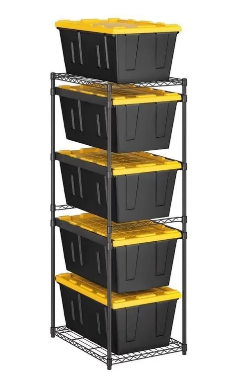-Tier Storage Tote Rack 23.2x31x69.5in