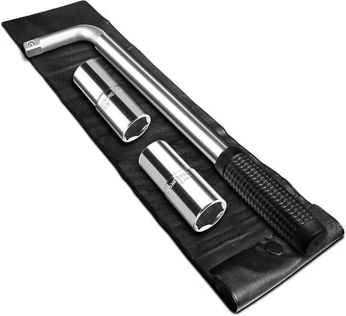 L-Shaped Lug Wrench Handle with Carrying Case