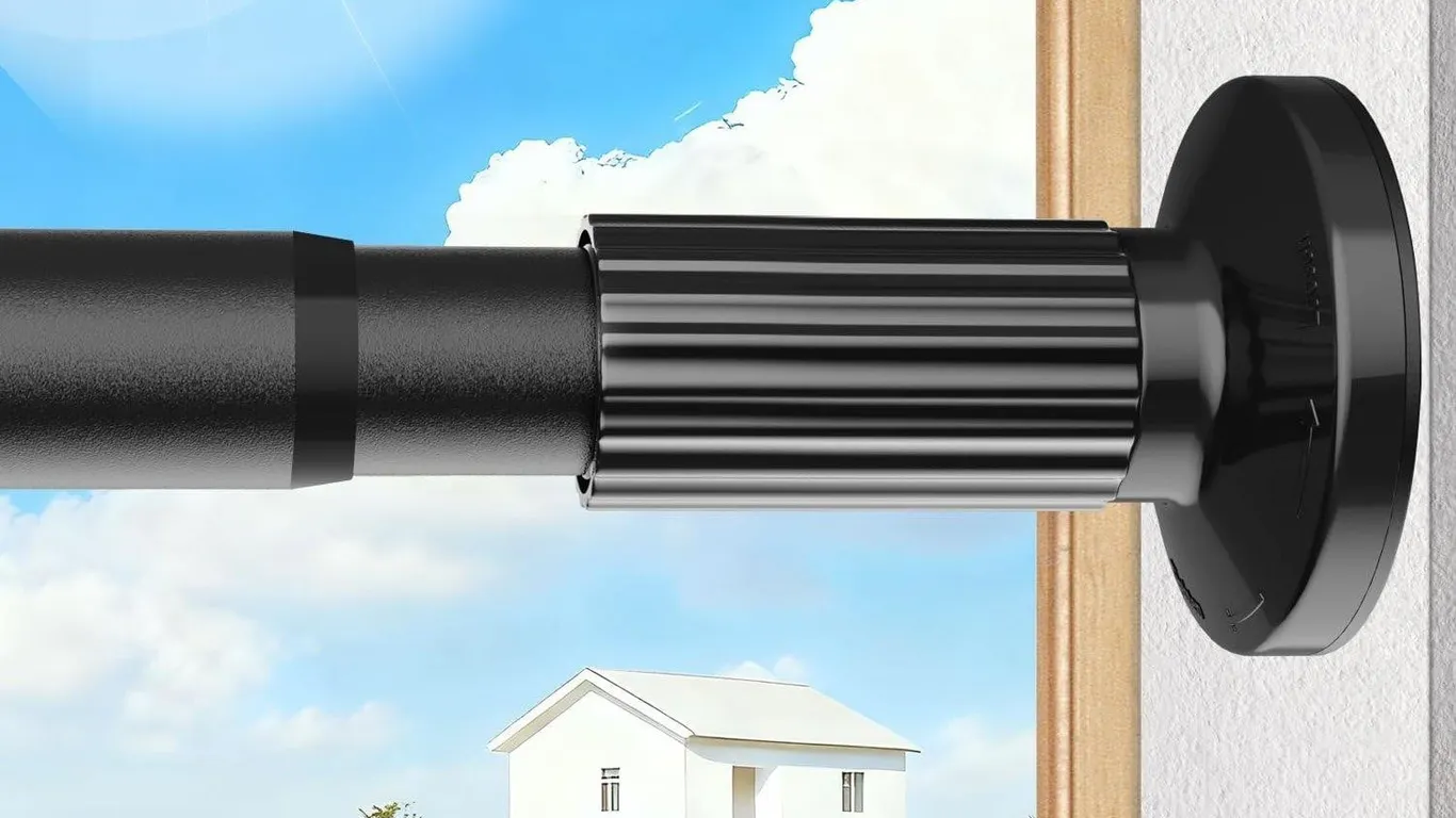 Parutta Tension Curtain Rod 51-166 Inch Black