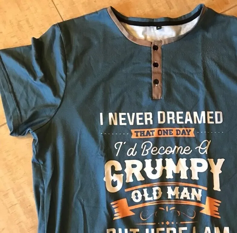 Mens GRUMPY OLD MAN Shirt. Sz XL