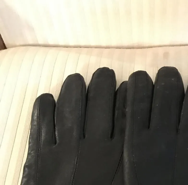 NEW Men’s Genuine Leather Gloves. Sz L