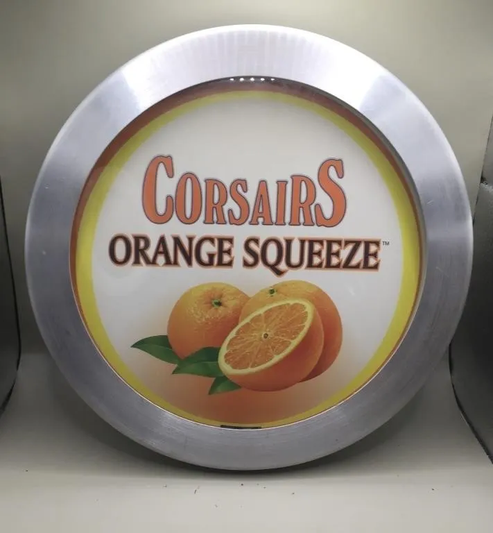 Sm 12� dia. Corsairs Orange Juice Advertising Si