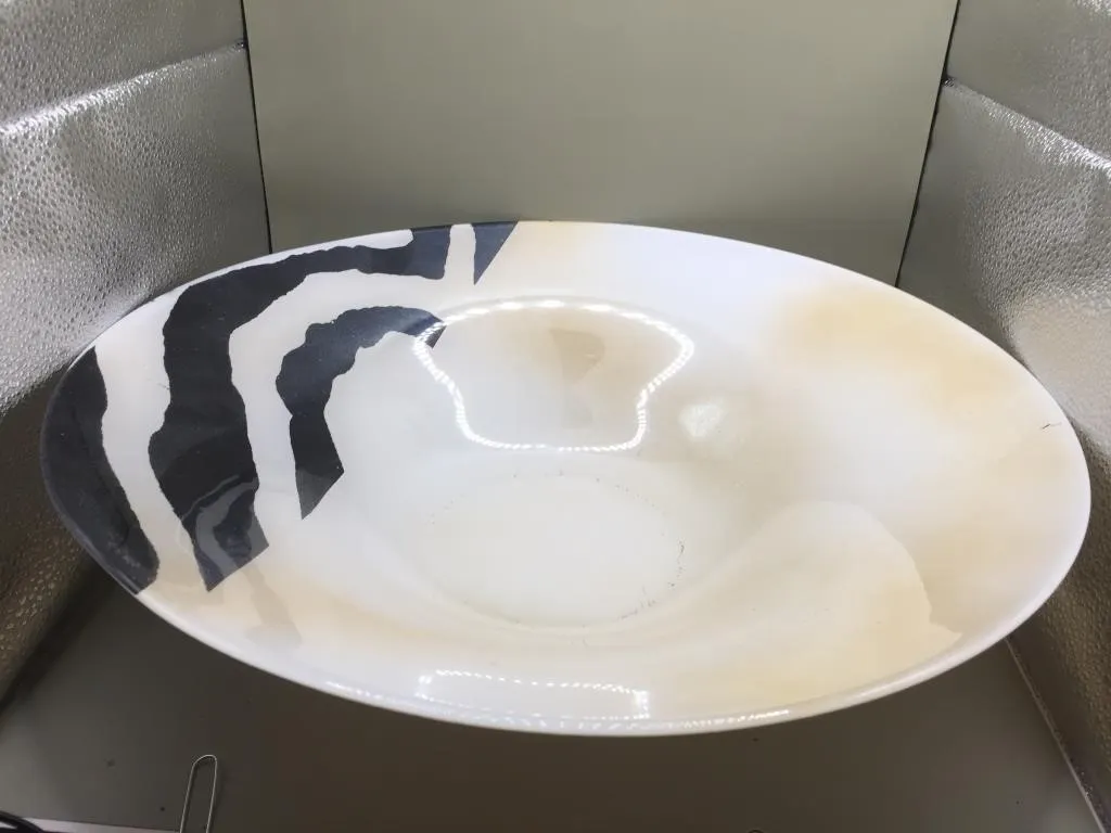 Beautiful Large 18� dia. Painted Fruit Bowl