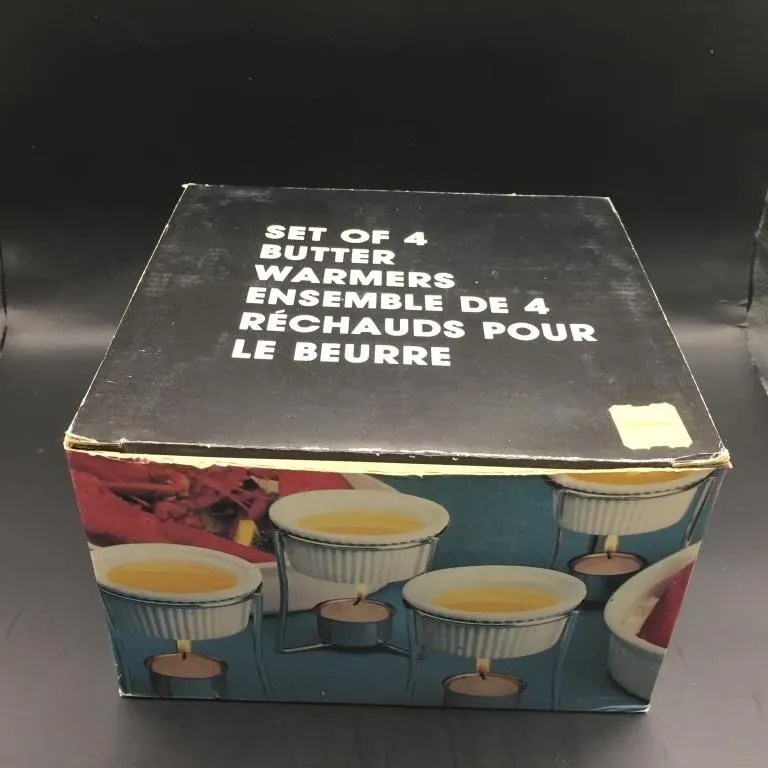 Set of Four Dining Butter Heaters/Warmers