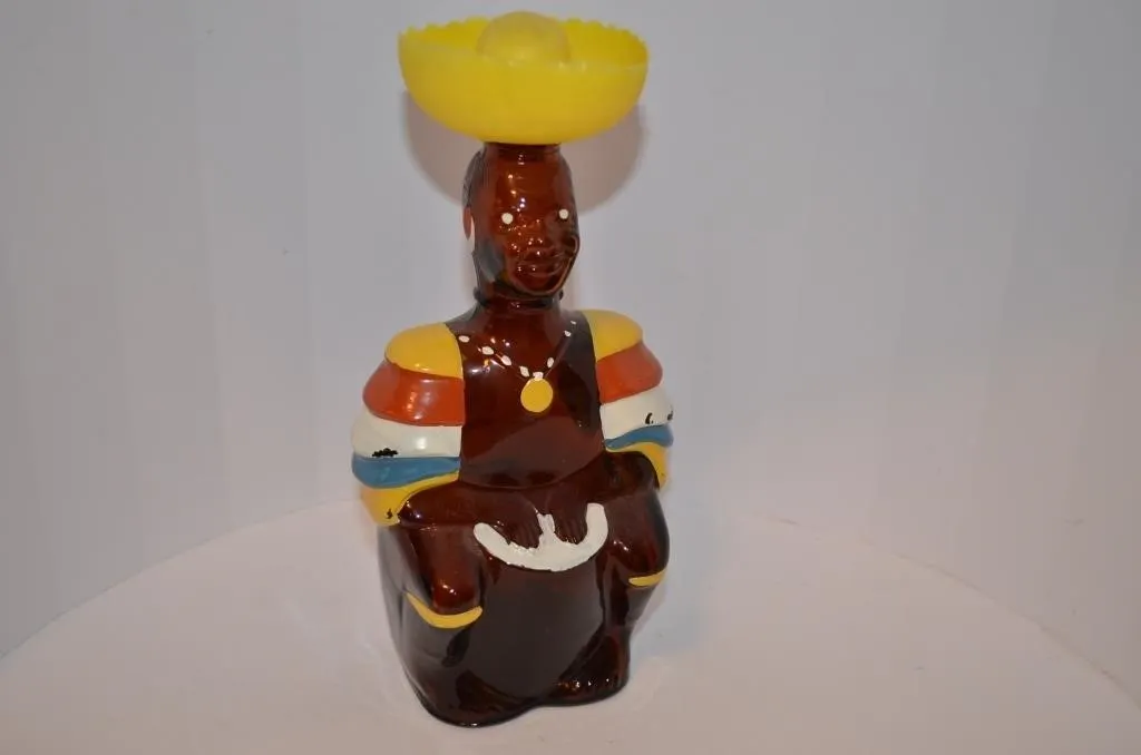 Vintage OLD OAK Rum Brown Glass Bottle 1970'a