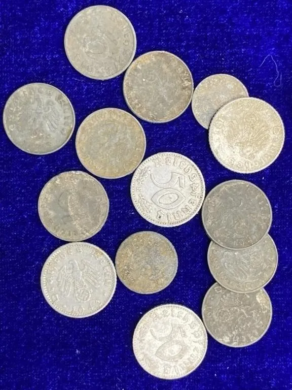 Lot of German 50 Reichspfennig Zinc Coins (WWII