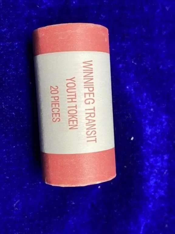 Winnipeg Transit Youth Token Roll - 20 Pieces