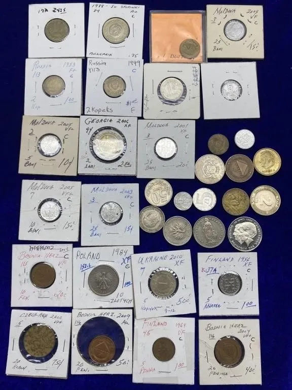 World Coin Lot: Moldova, Russia, Poland, Bosnia &