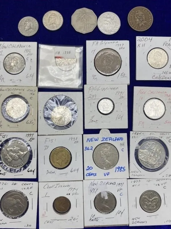 World Coin Lot: New Caledonia, Fiji, NZ & More