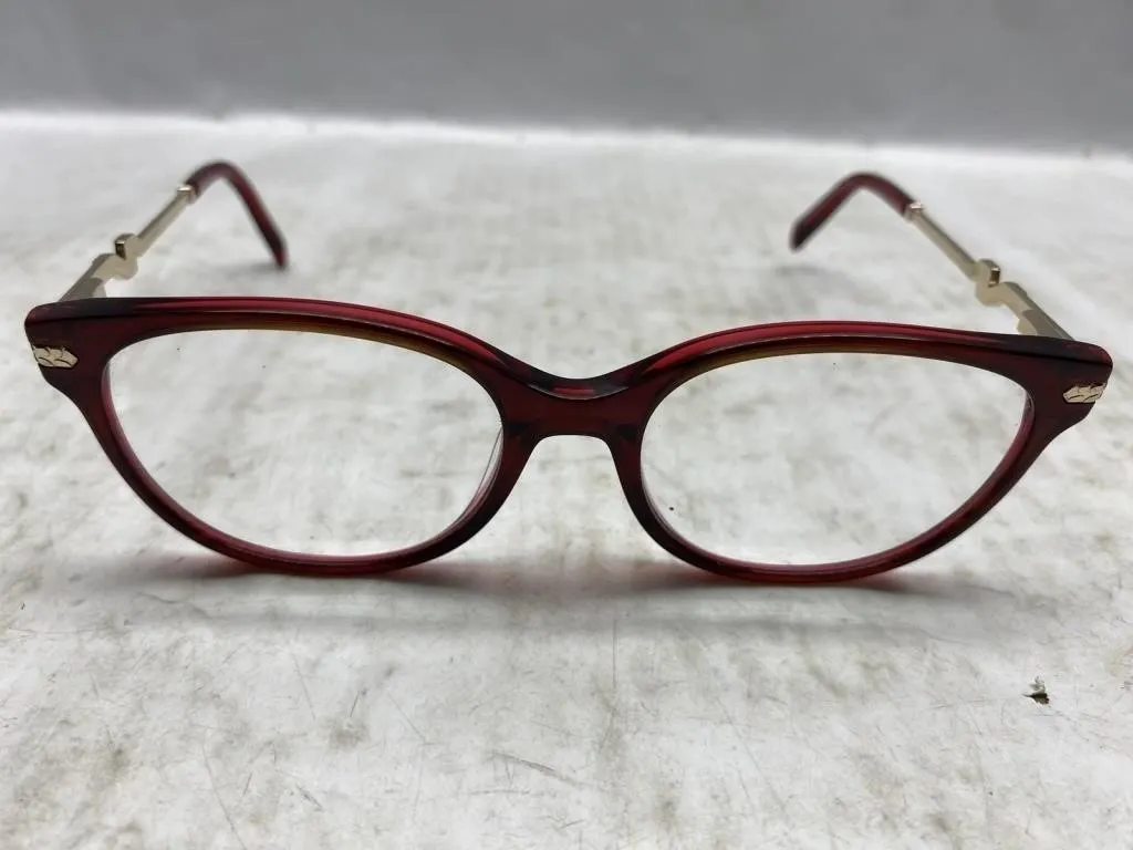 Karen Millen Red Cat-Eye Eyeglasses Frames