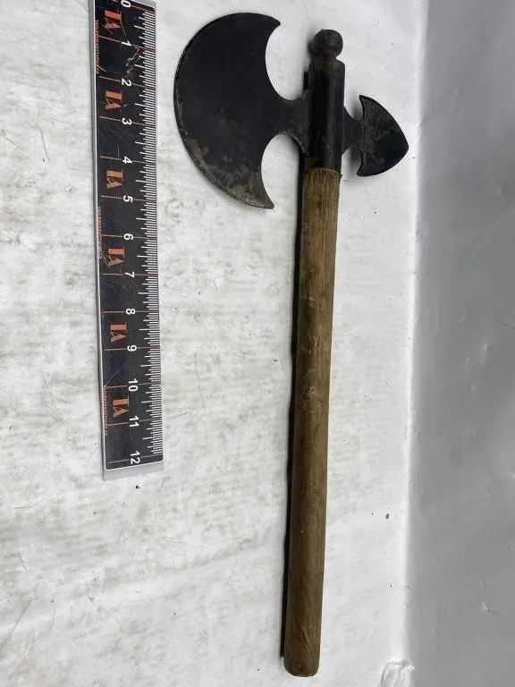 Medieval-Style Double-Bladed Battle Axe