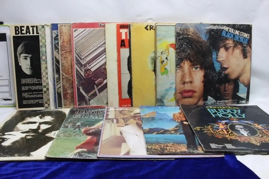 Vinyl Record Lot: Rolling Stones, Beatles & More