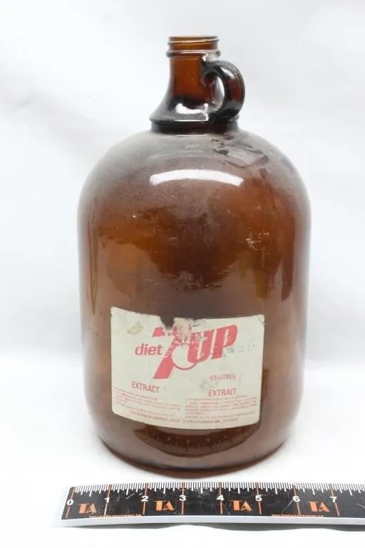 Vintage Diet 7UP Extract Glass Jug, 4.5 Litres