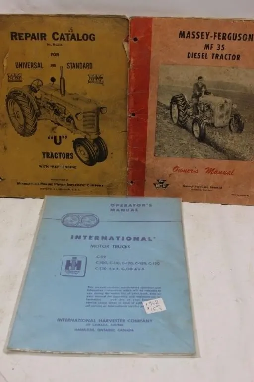 Tractor & Truck Manuals: MF35, Universal U, IH