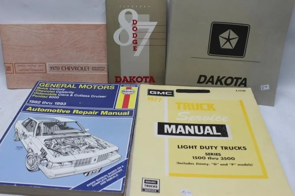 Automotive Service Manuals: Dodge Dakota, GM, GMC