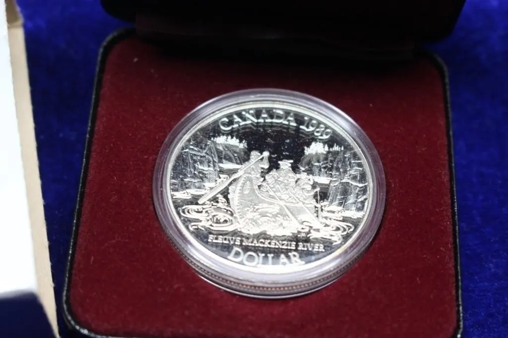 1989 Canada Proof Silver Dollar - Mackenzie River