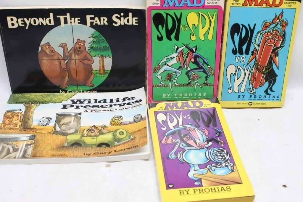 Far Side & MAD Spy vs Spy Paperback Book Lot