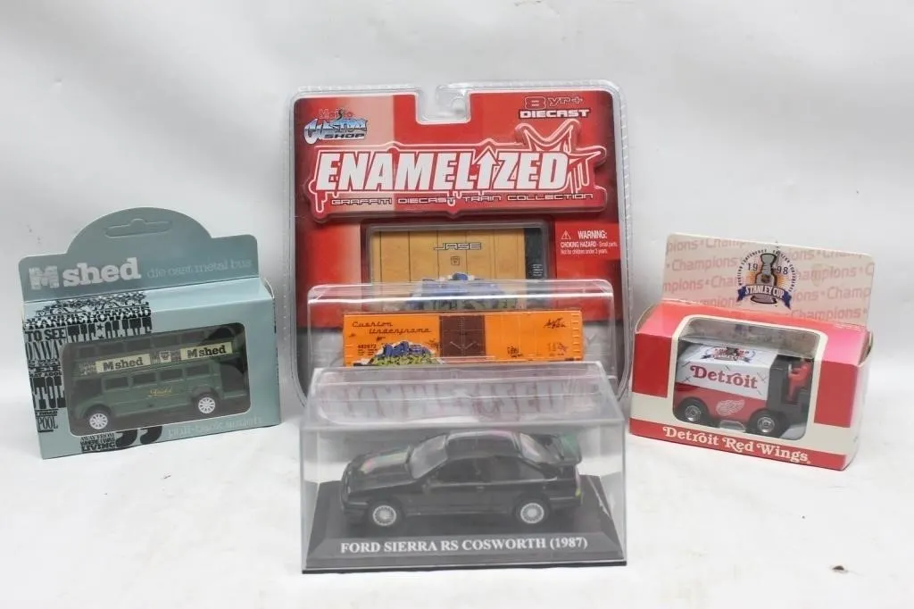 Diecast Lot: M Shed Bus, Ford Sierra, Train,