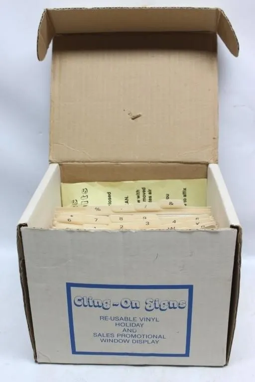 Cling-On Reusable Vinyl Window Signs Box