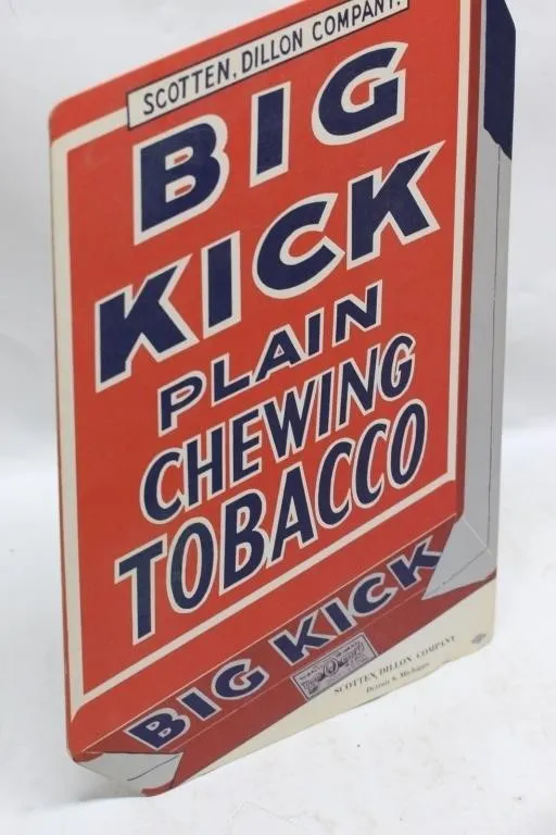 Big Kick Chewing Tobacco Advertising Sign
