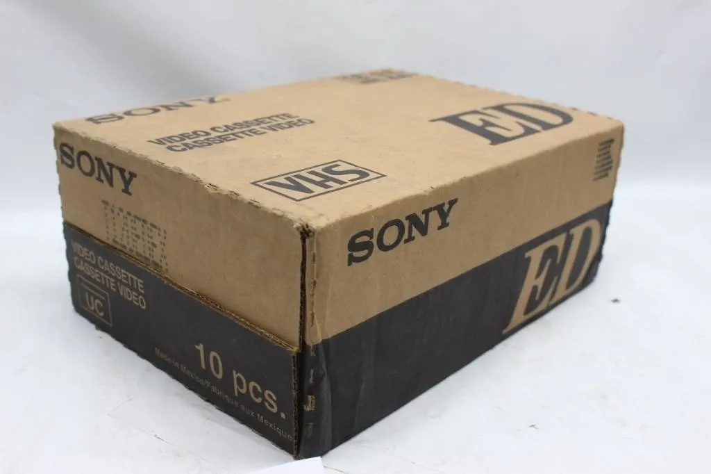 Sony T120EDEX VHS ED Video Cassettes, Box of 10