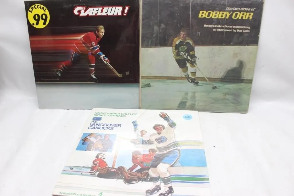 Hockey LP Records: Lafleur, Orr, Canucks
