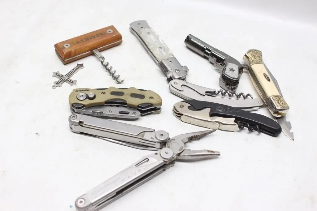 Leatherman Wave & Pocket Knife Multi-Tool Lot