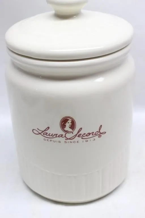 Laura Secord Ceramic Cookie Jar with Lid