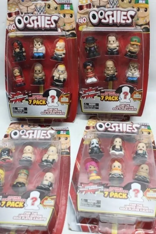 WWE Ooshies Pencil Toppers 7-Pack Lot (4)
