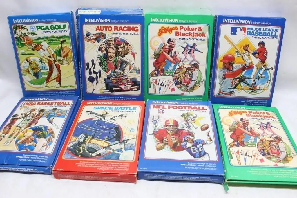 Lot of 8 Intellivision Games with Cartridges