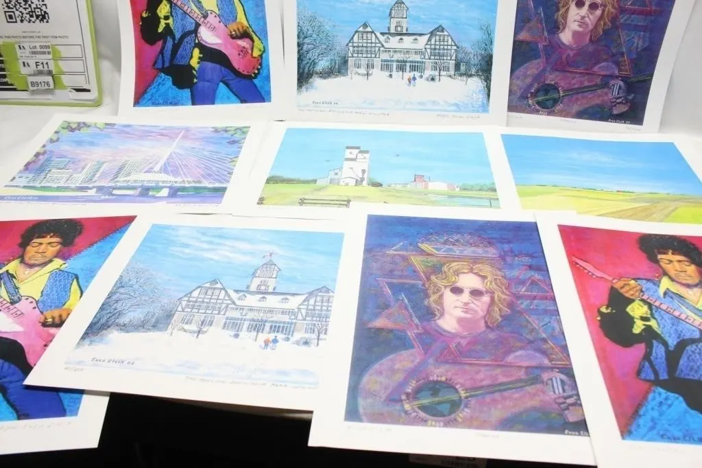 Art Prints Lot & WrestleMania III Film Cell