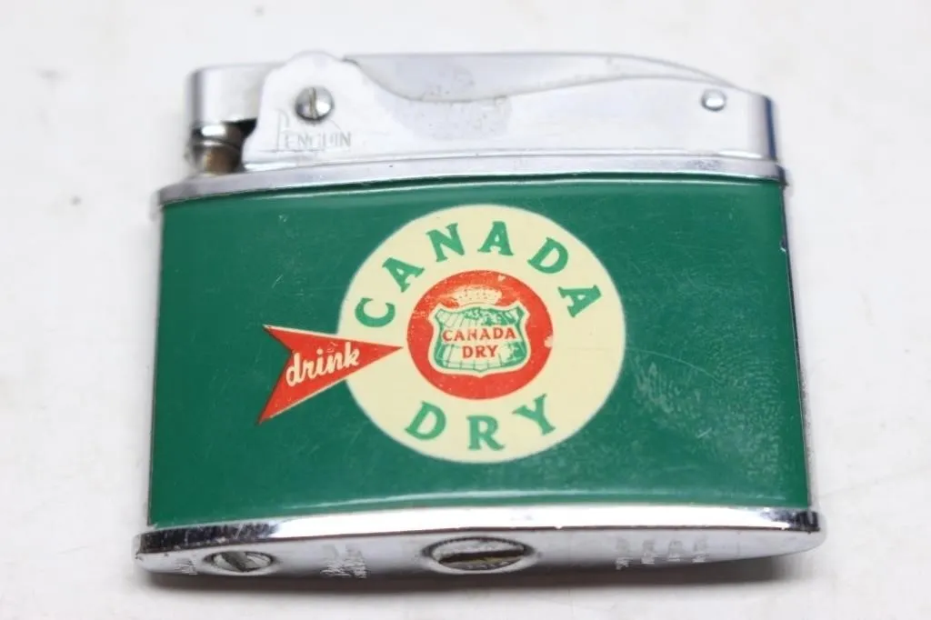 Vintage Penguin Canada Dry Advertising Lighter
