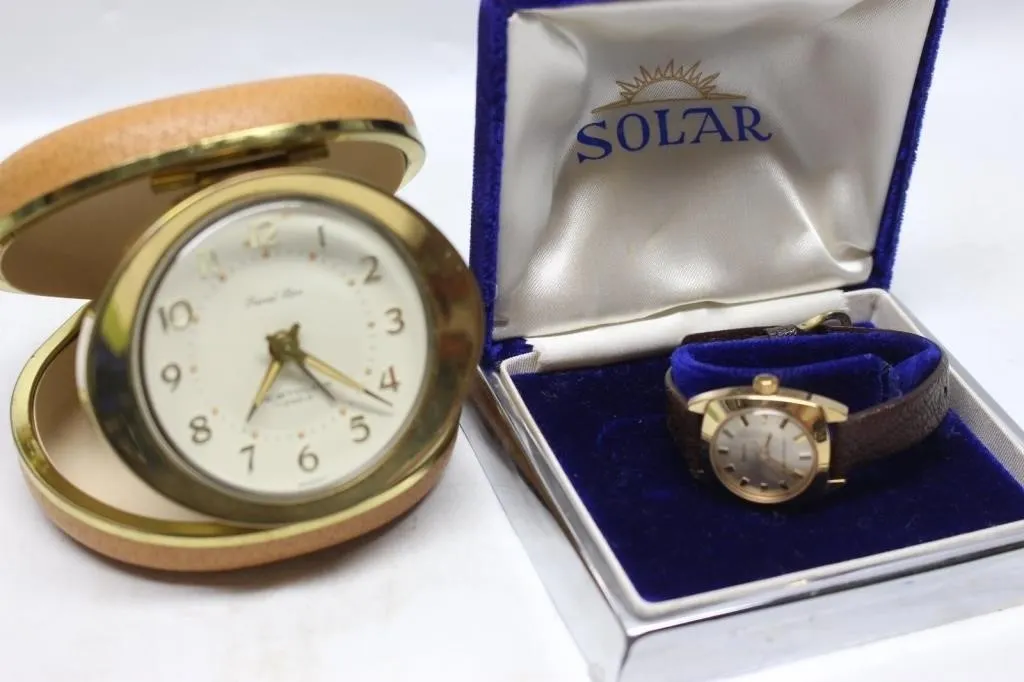 Vintage Watches, Travel Clock & Small Spoon