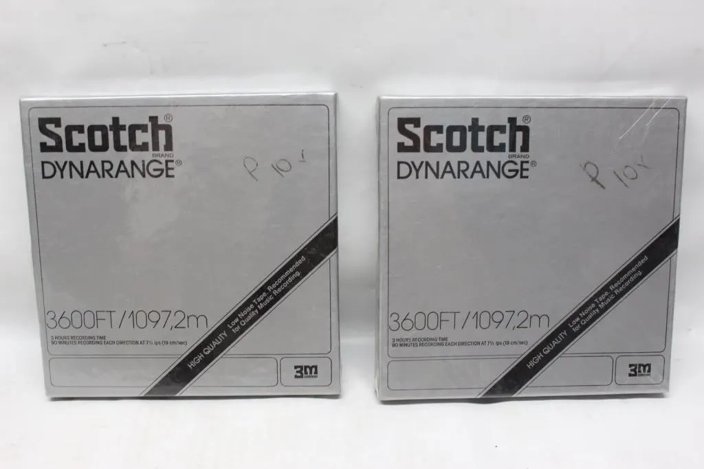 2 Scotch Dynarange 3600FT Reel Tapes