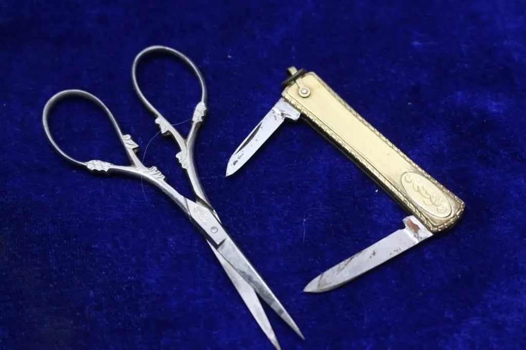 Vintage Scissors and Folding Knife Lot