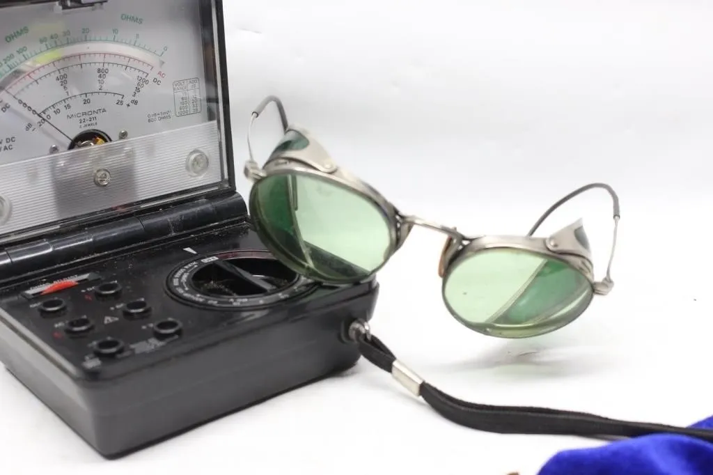 Micronta Multimeter & Vintage Green Sunglasses