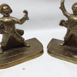 Brass Bookends & Hot Wheels Car