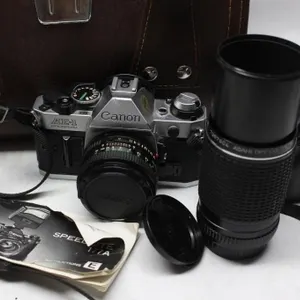 Canon AE-1 Program Camera with Lenses & Case
