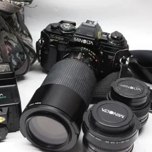 Minolta X-700 SLR Camera, Lenses, Flash & Bag