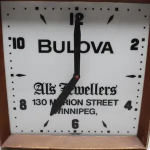 Bulova Al's Jewellers Winnipeg Advertising Clock