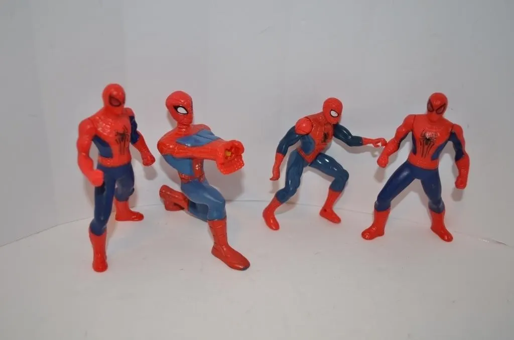 4 Lot 2014 McDonald's Marvel Spider-Man Plastic