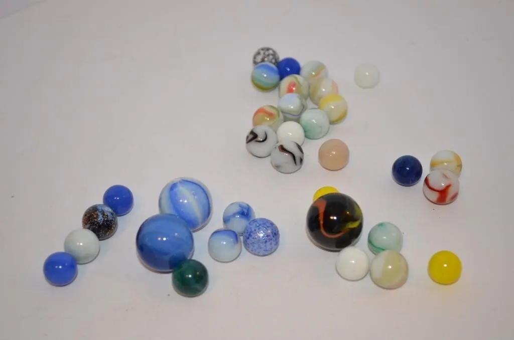 Collection of vintage glass marbles