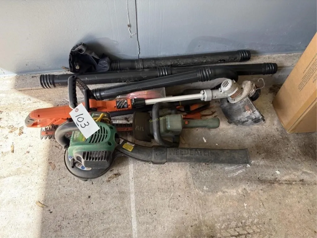 Leaf Blower, Hedge Trimmer, Weed Trimmer etc