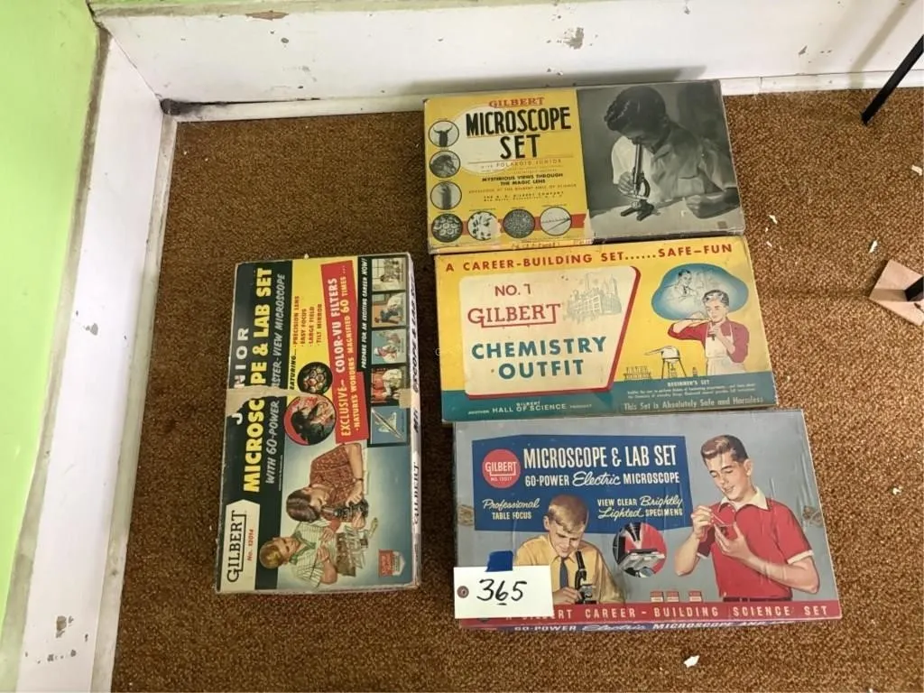 Gilbert Chemistry, Microscope, Lab sets