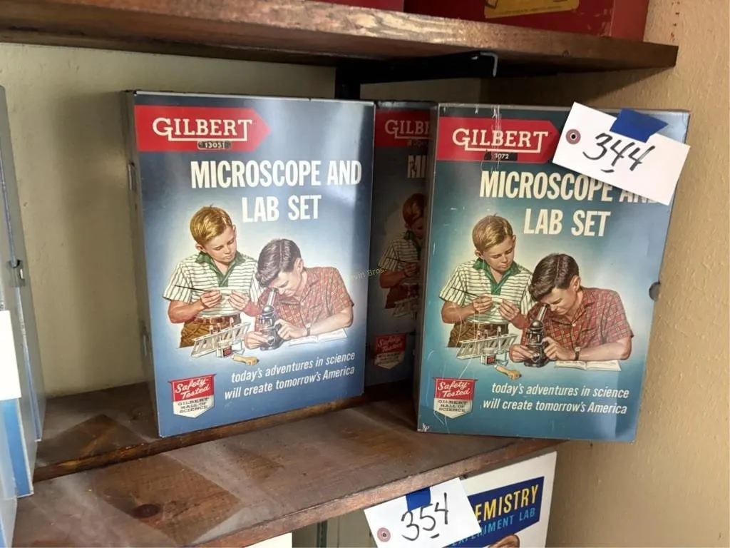 (3) Gilbert Miscroscope & lab Sets