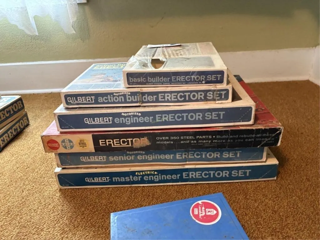 (6) Gilbert Erector Sets